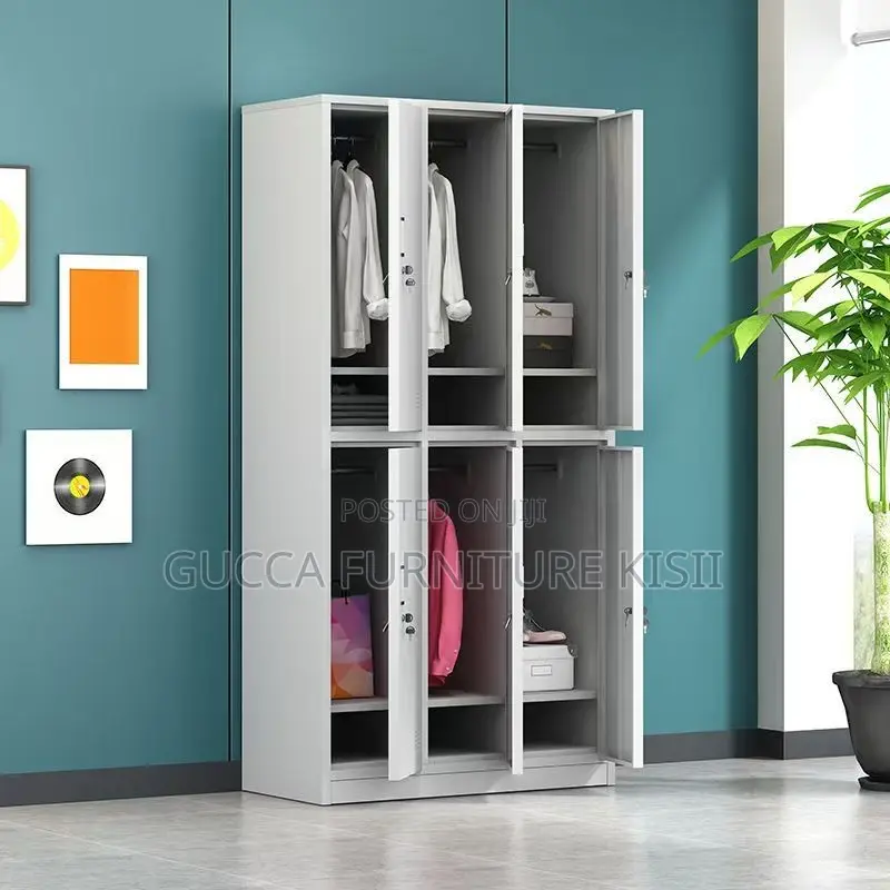 Office Cabinet; 6-Locker Steel Office Cabinet