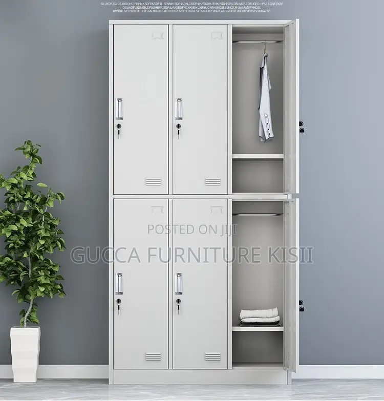 Office Cabinet; 6-Locker Steel Office Cabinet