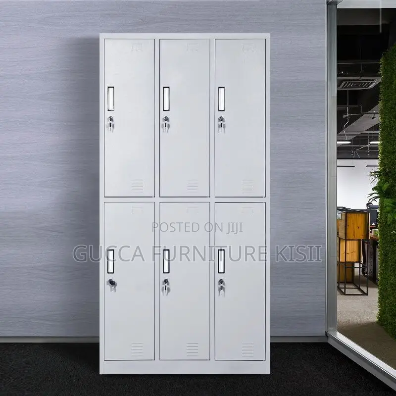 Office Cabinet; 6-Locker Steel Office Cabinet