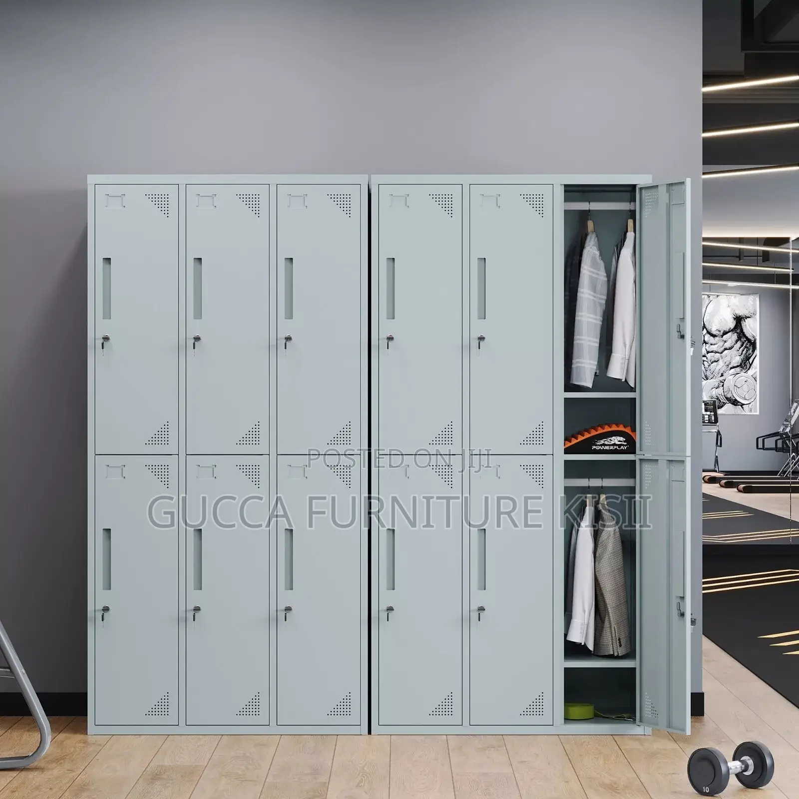 Office Cabinet; 6-Locker Steel Office Cabinet
