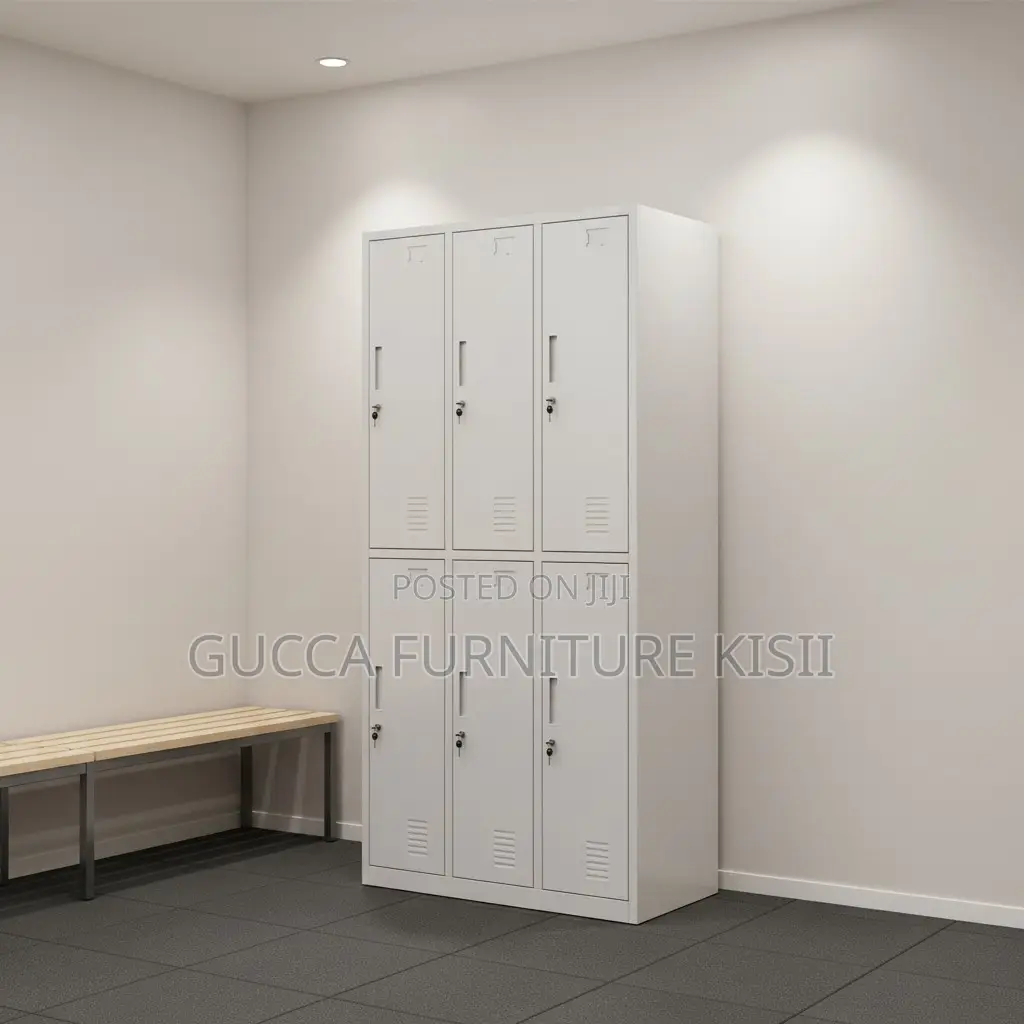 Office Cabinet; 6-Locker Steel Office Cabinet