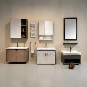 Modern Bathroom Vanity Cabinet With Storage and Mirror Display