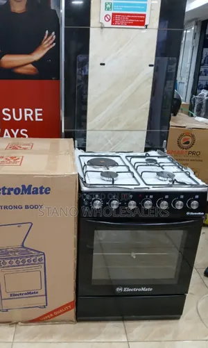 Black Eletromate 3+1 Standing Cooker