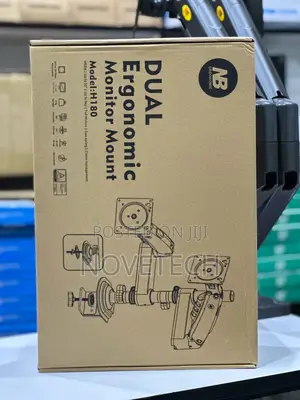 Dual Monitor Desk Mount Model- H180 Swivel Computer Monitor Upto 27"