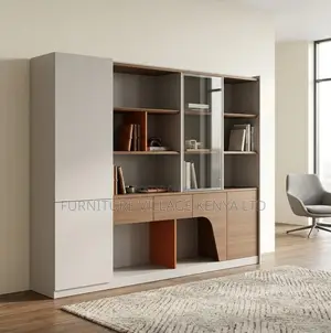 Office Cabinet; 240 Cm Wooden Imported-Lighted Storage Cabinet