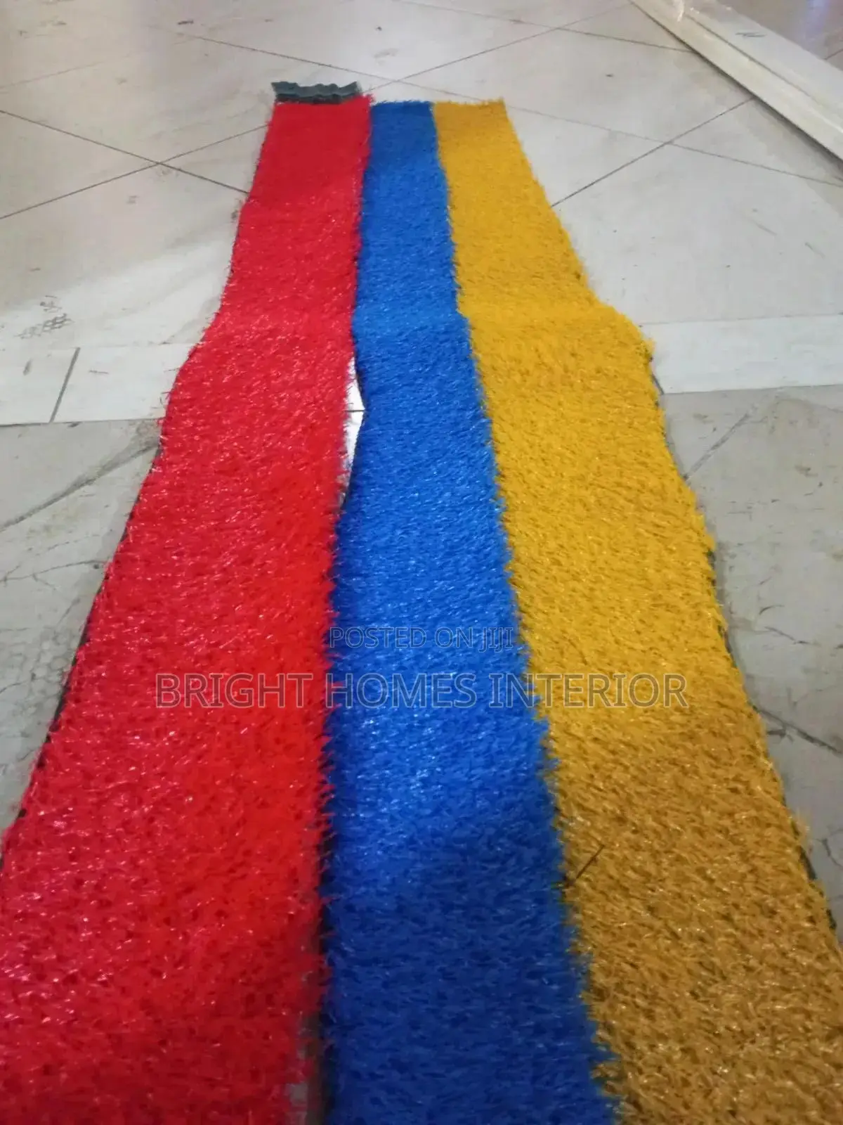 Blue Grass Carpet Available Best for Decorating Balcony