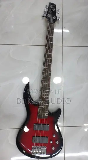 Brand New 5-String Electric Bass Guitar (Red Sunburst)