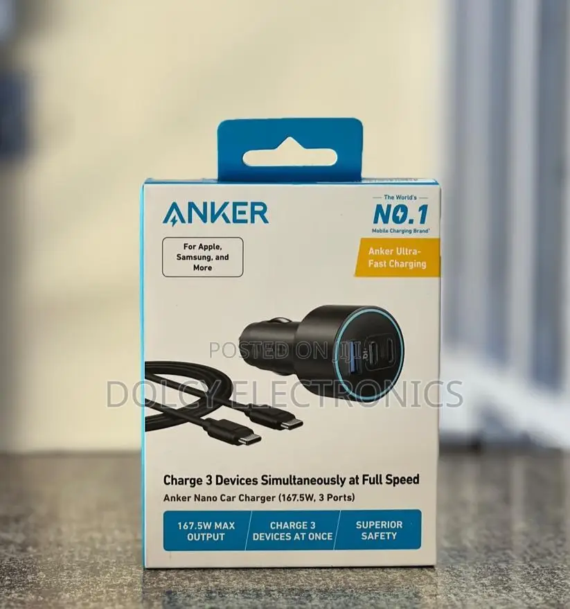 Anker Nano Car Charger[167.5w,3ports]