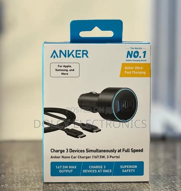 Anker Nano Car Charger[167.5w,3ports]