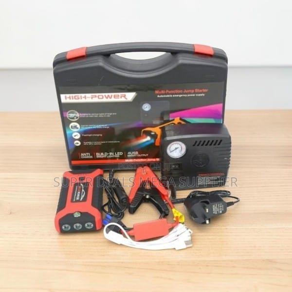 Fast Charging 12V 99800mAh Emergency Car Jump Starter Air Compressor - thumbnail 2