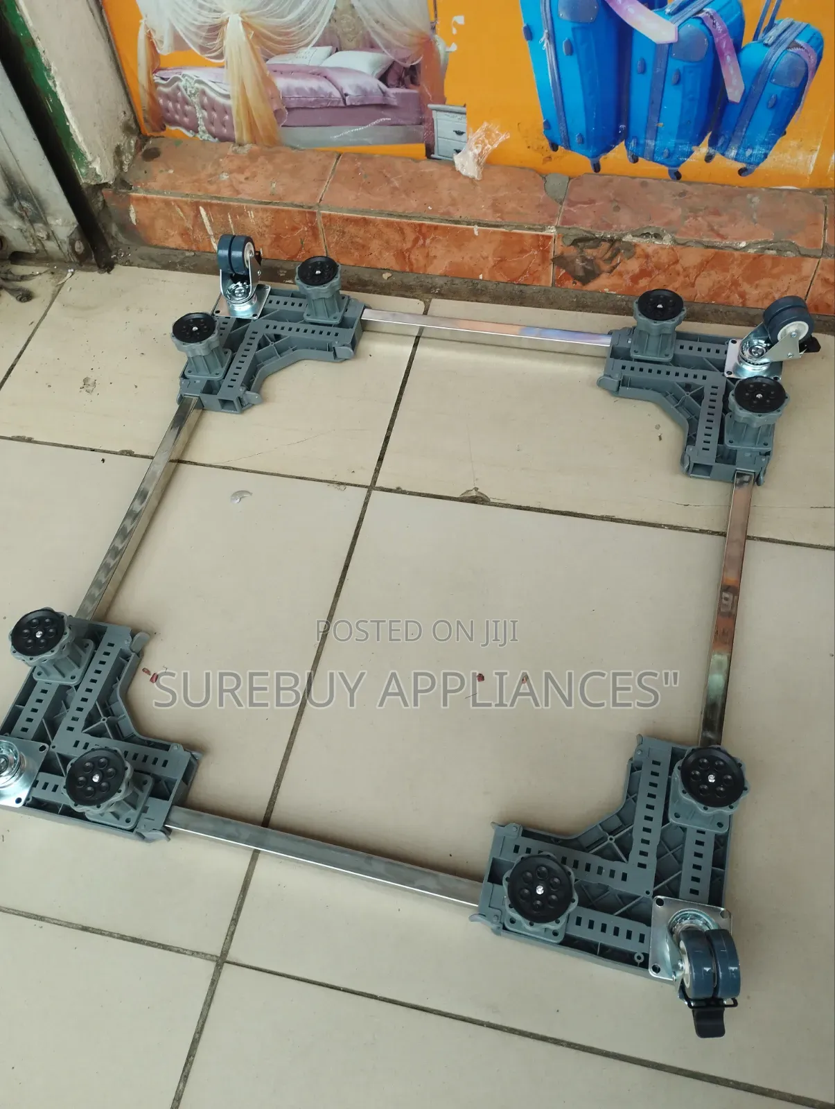 Adjustable Fridge /Washing Machine Base With Wheels