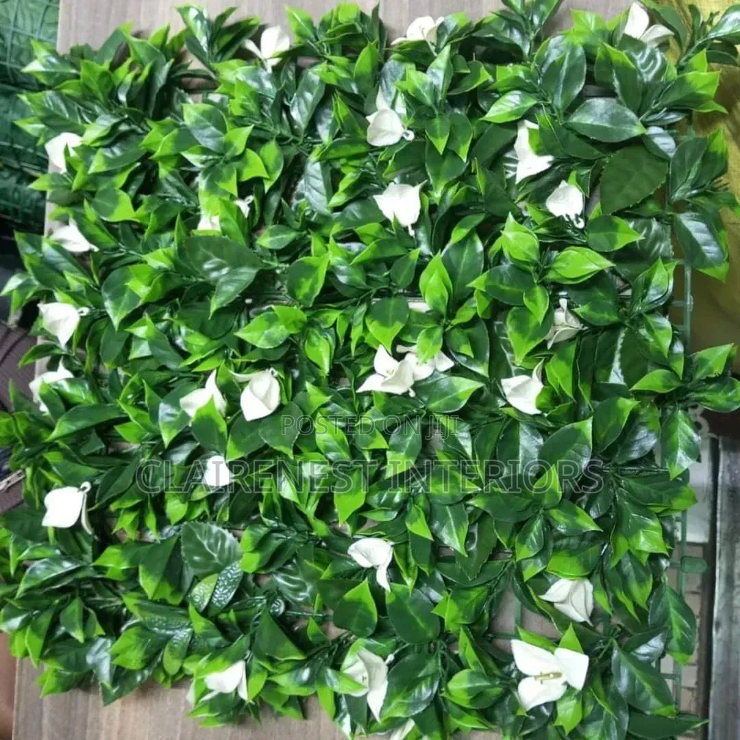 Beautiful Privacy Made Simple With Green Curated White Flowers Panels