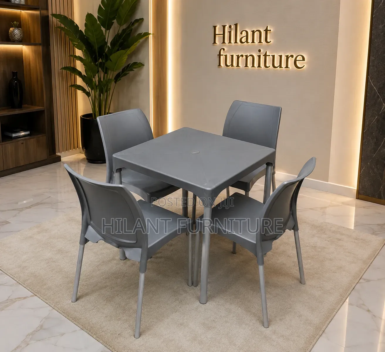 Plastic 4-Seater Dining Set