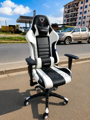 Gaming Chair;Black White Ergonomic Gaming Chair | Adjustable Racing