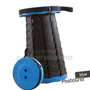 Folding Stool Adjustable Height PP Material Portable
