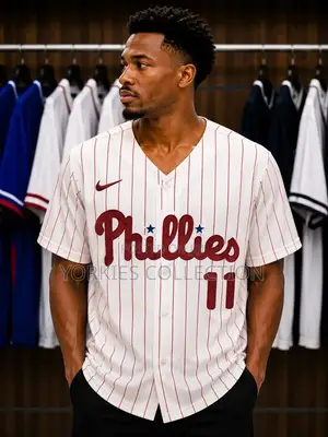 Pinstripes Button-Up Baseball Jersey