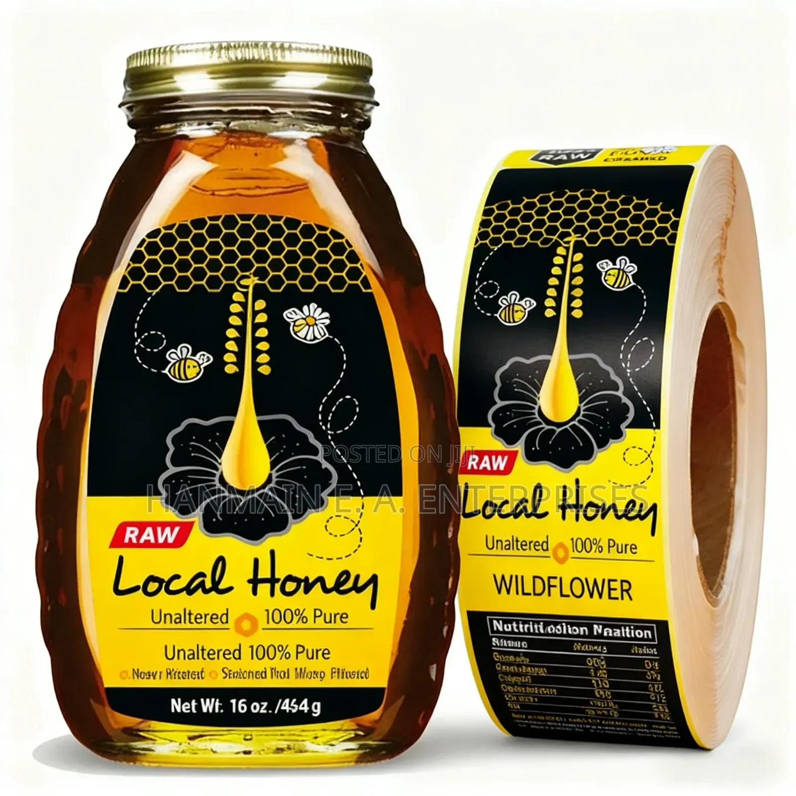 Honey, Oil, Perfume, Body Lotion and Other Stickers Labels
