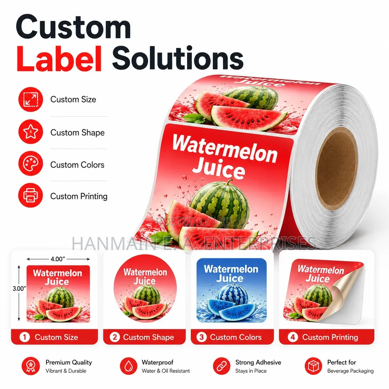 Honey, Oil, Perfume, Body Lotion and Other Stickers Labels