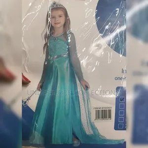 Long Elsa-Inspired Princess Costume Dress