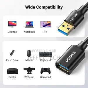 Ugreen US175 USB 3.0 Extension Cable 10M (Black) – Premium High-Speed