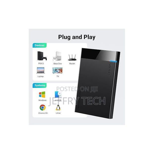 Ugreen US221 2.5” SATA Hard Drive Enclosure – USB 3.0 External SSD/HDD