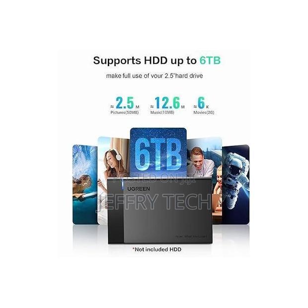 Ugreen US221 2.5” SATA Hard Drive Enclosure – USB 3.0 External SSD/HDD - thumbnail 3