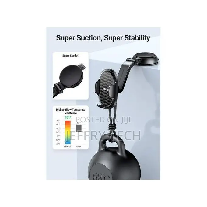 Ugreen LP405 Car Phone Holder Adjustable Dashboard Flat Surface Mou