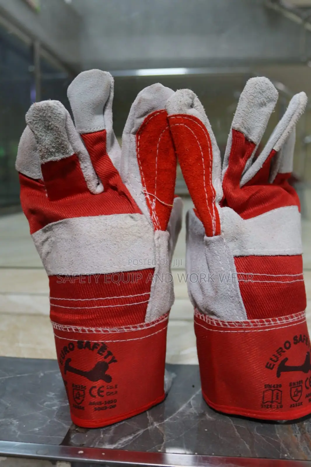 Euro Safety Leather Gloves 10.5 Inches