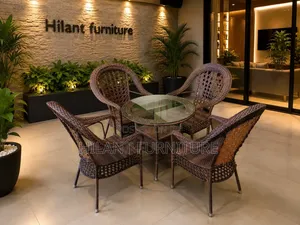 4-Seater Outdoor Rattan Bistro Set
