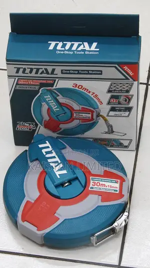 TOTAL 30 Metre Steel Tape Measure 12.5mm Fast Rewind
