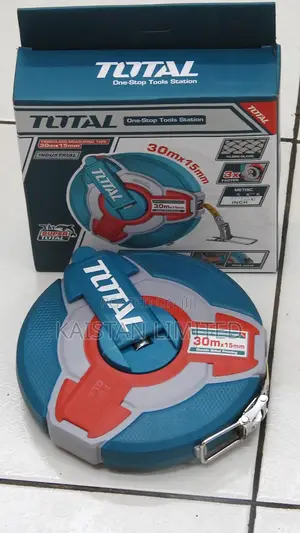 TOTAL 30 Metre Steel Tape Measure 12.5mm Fast Rewind