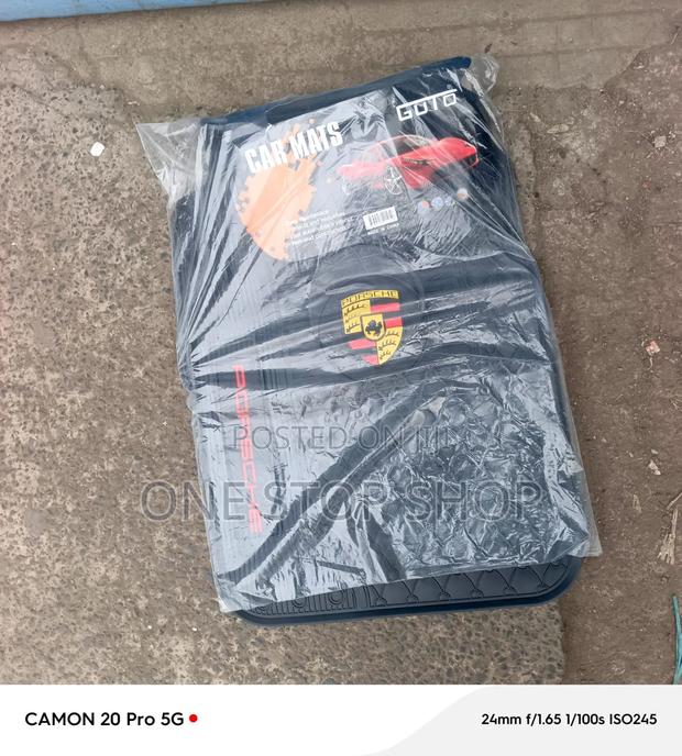 Heavy Duty All Weather Mats With Porsche Crest Logo in Gold and Red