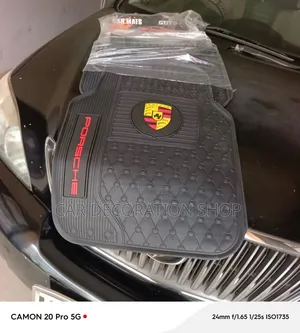 Porsche Branded Car Floor Mats With Honeycomb/Quilted Textured Pattern