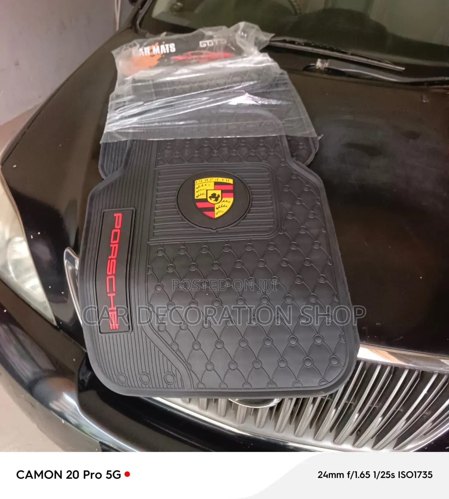 Porsche Branded Car Floor Mats With Honeycomb/Quilted Textured Pattern