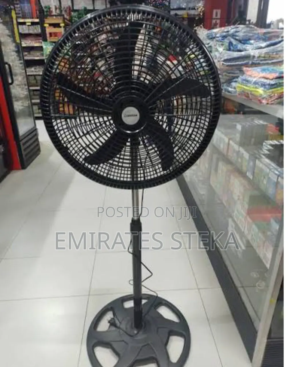 AILYONS 18" Stand Fan – 5 Blades Electric Height Strong Airflow