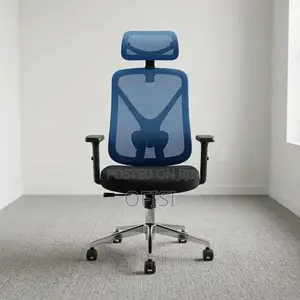 Office Chair; Blue Ergonomic Mesh Office Chair