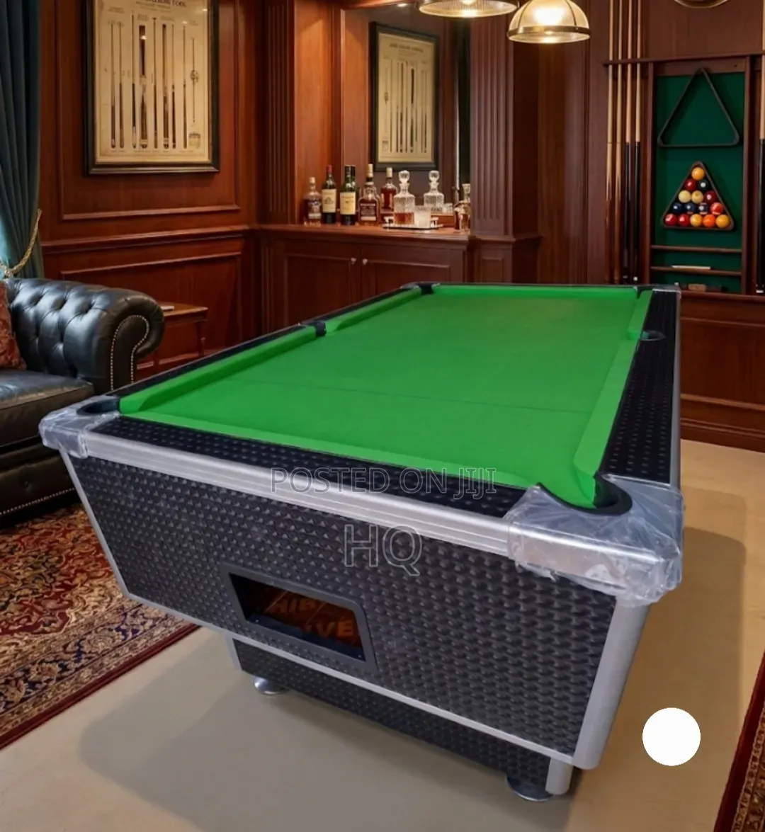 A New Pool Table With Sets Bamboo Body