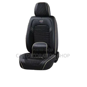 Universal Leather Seat Cover With Matching Lumbar Support Pillow