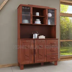 Kitchen Cabinet; Heavy-Duty Wooden Storage Cupboard With Drawers