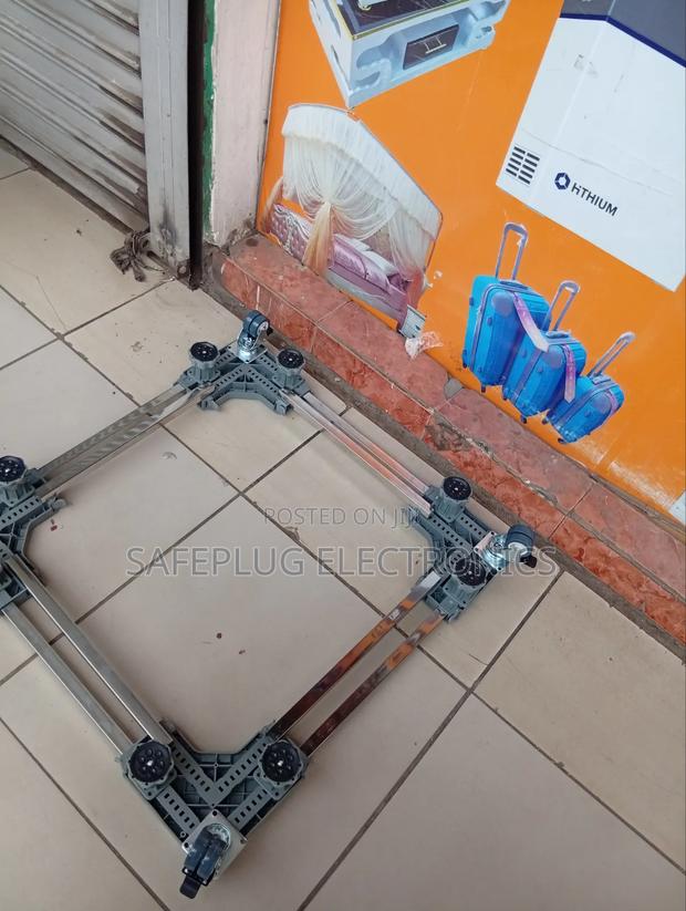 Adjustable Appliance Base – Fridge Washing Machine Support Rack