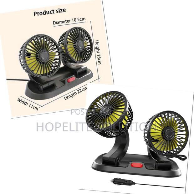 2 Speed Double Headed Vehicle Fan