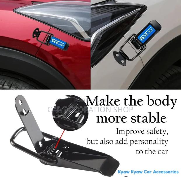 Sparco Branded Quick Release Car Bumper Security Hook Lock Clip