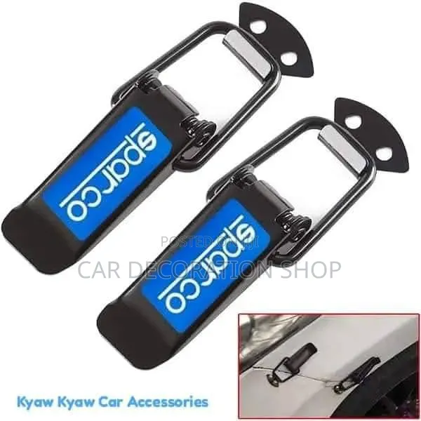 Sparco Branded Quick Release Car Bumper Security Hook Lock Clip