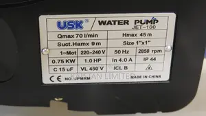 Usk 1hp Booster Pump. Electric 1hp Surface Water Pump