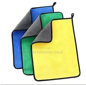 3pcs Dual Sided Plush Microfiber Cleaning Towels
