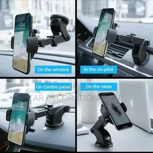 Adjustable Arm Telescopic Car Phone Holder With Strong Suction Cup