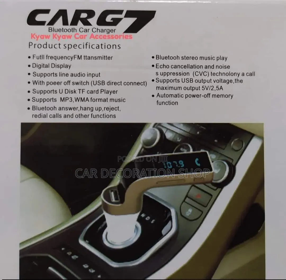 CARG7 Bluetooth Car Charger Wireless FM Transmitter Hands Free Kit