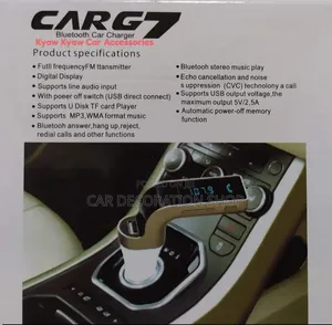 CARG7 Bluetooth Car Charger Wireless FM Transmitter Hands Free Kit