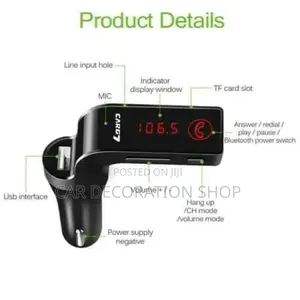 CARG7 Bluetooth Car Charger Wireless FM Transmitter Hands Free Kit