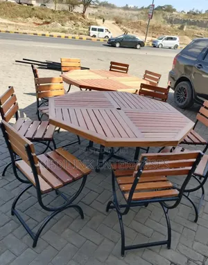 Mahogany Top With a Stand and 6 Seater Chairs Customized